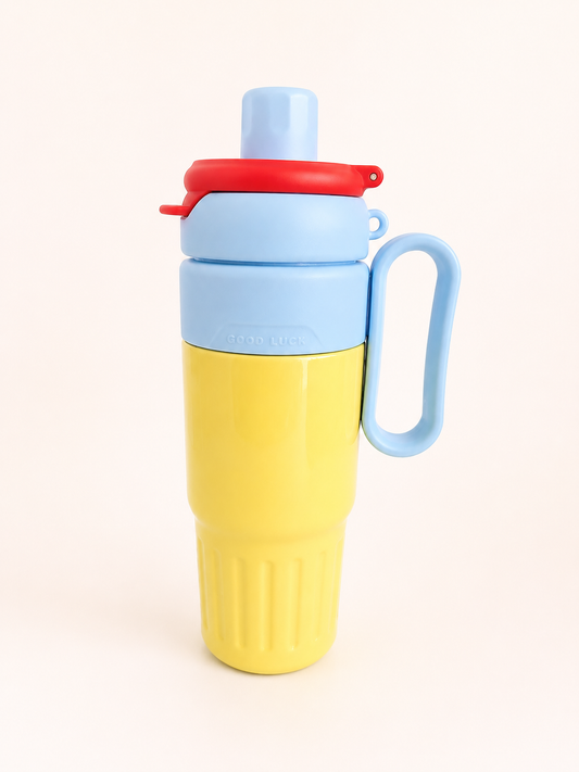 Pastel Insulated Travel Mug with Handle & Flip Straw Lid – 750ml