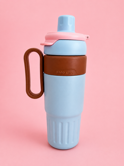 Pastel Insulated Travel Mug with Handle & Flip Straw Lid – 750ml