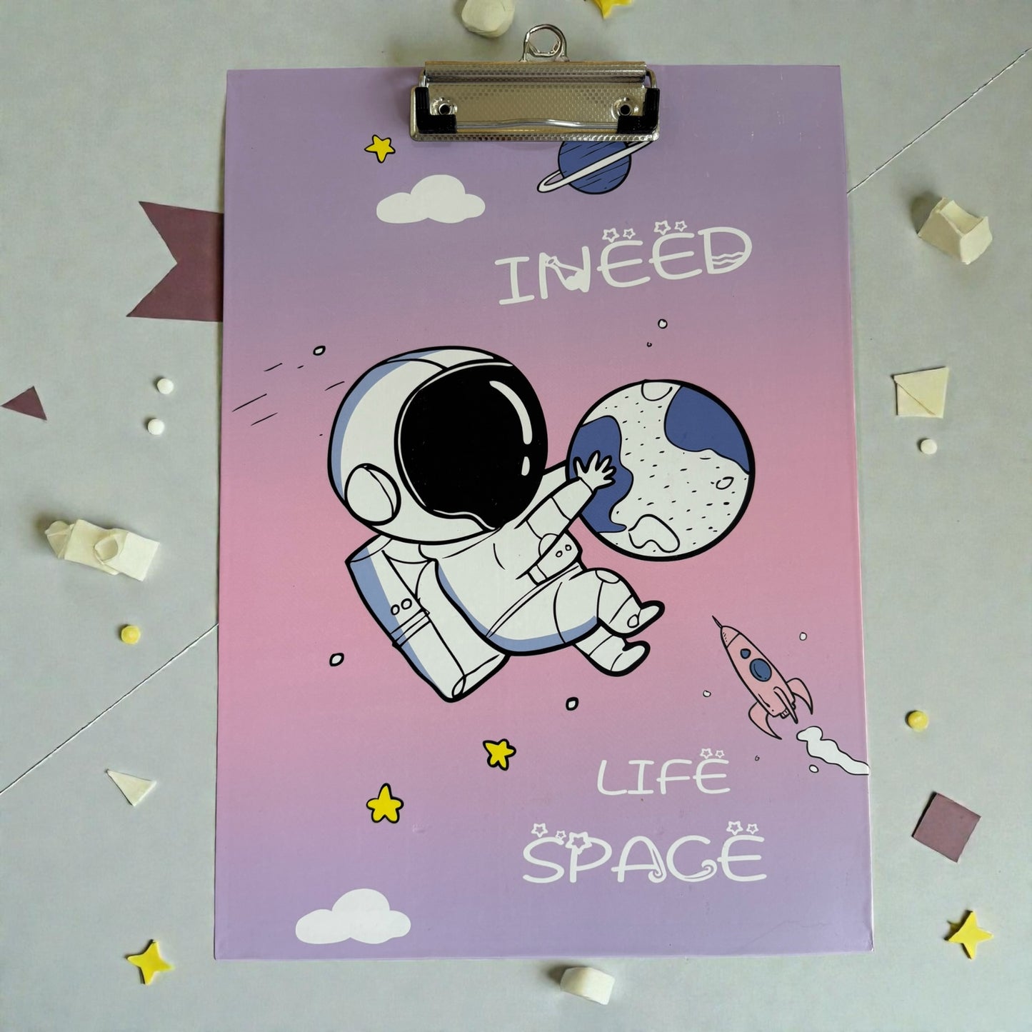 Dream Big Astronaut Clipboard Folder – A4 Size