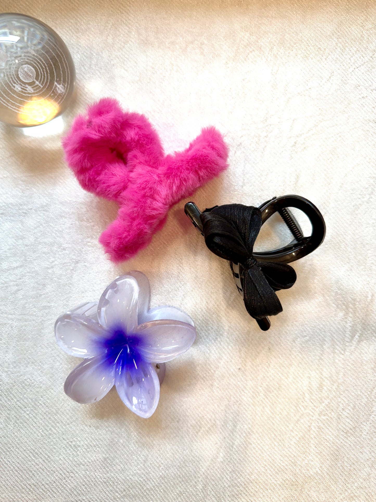 Soft Glam Hair Claw Clip - Combo (3 Pcs)