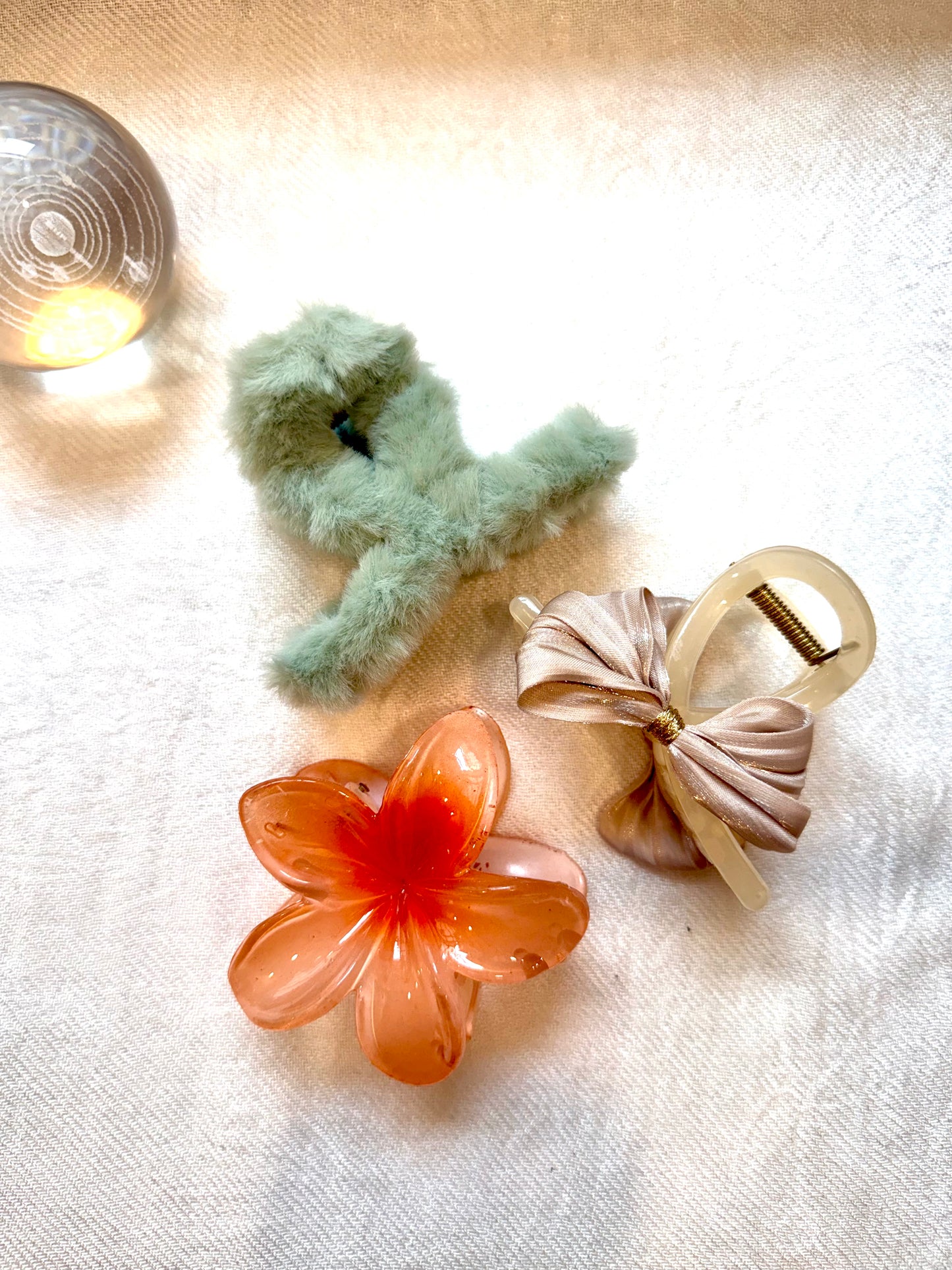 Soft Glam Hair Claw Clip - Combo (3 Pcs)