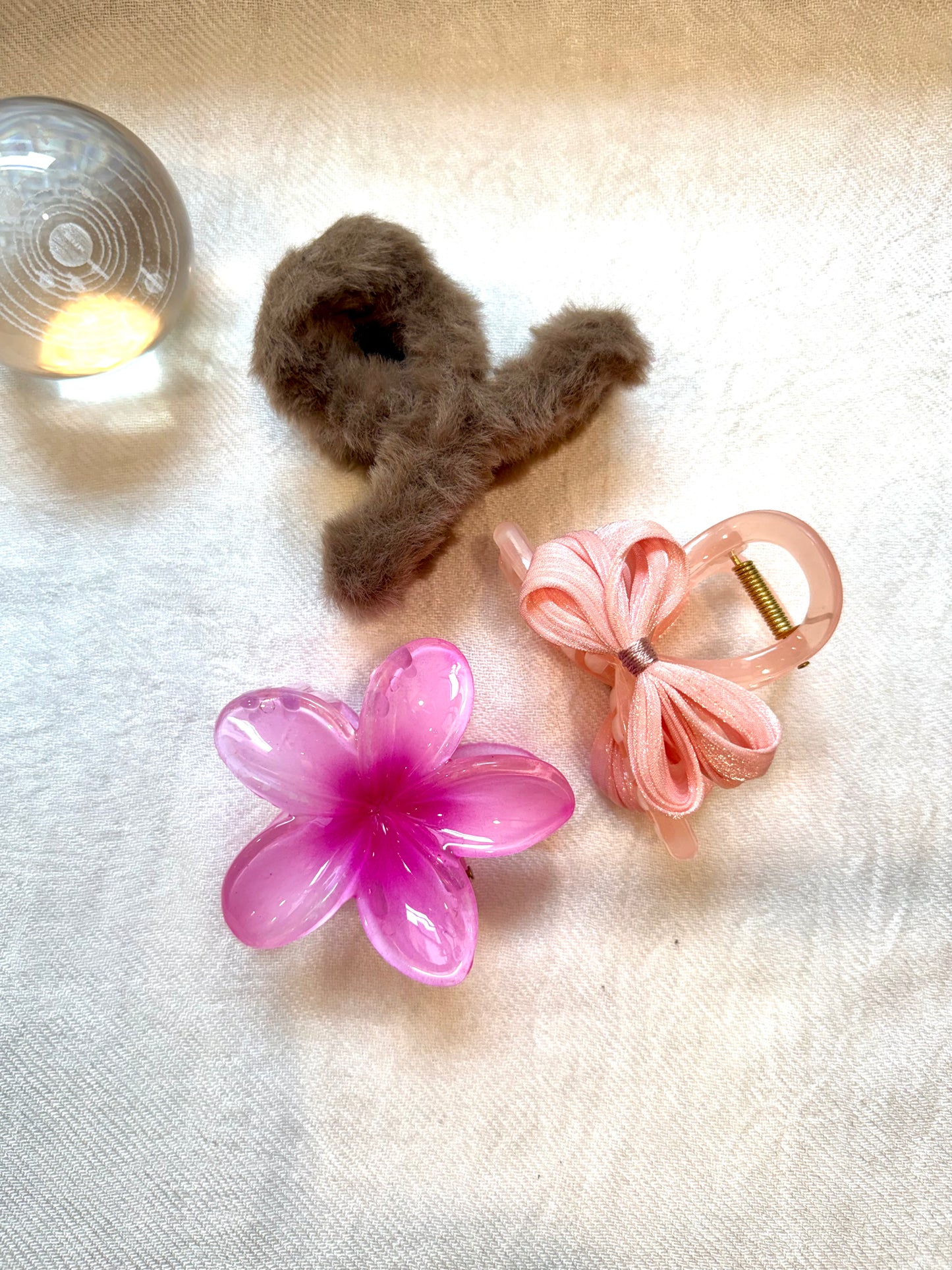 Soft Glam Hair Claw Clip - Combo (3 Pcs)