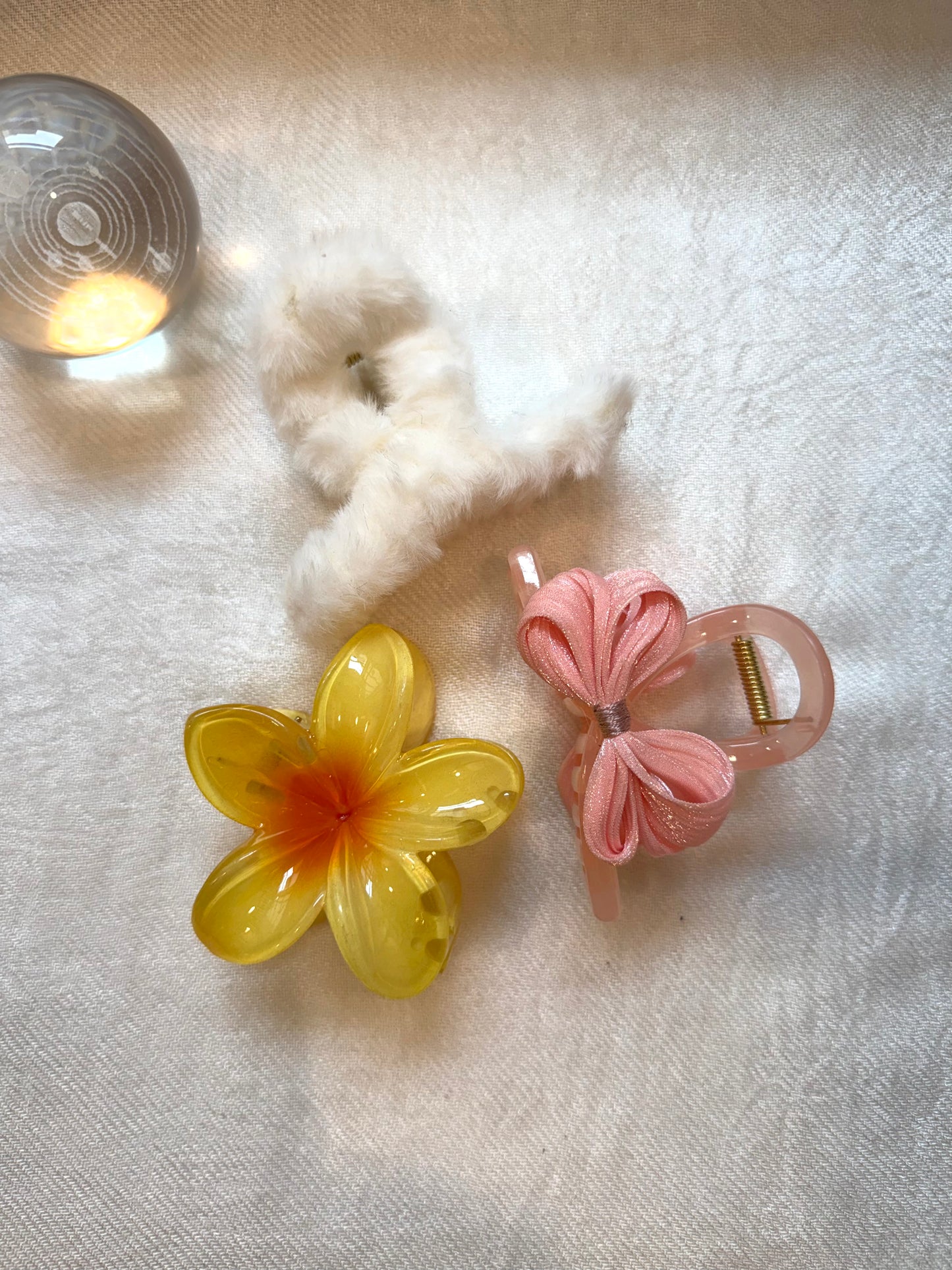 Soft Glam Hair Claw Clip - Combo (3 Pcs)