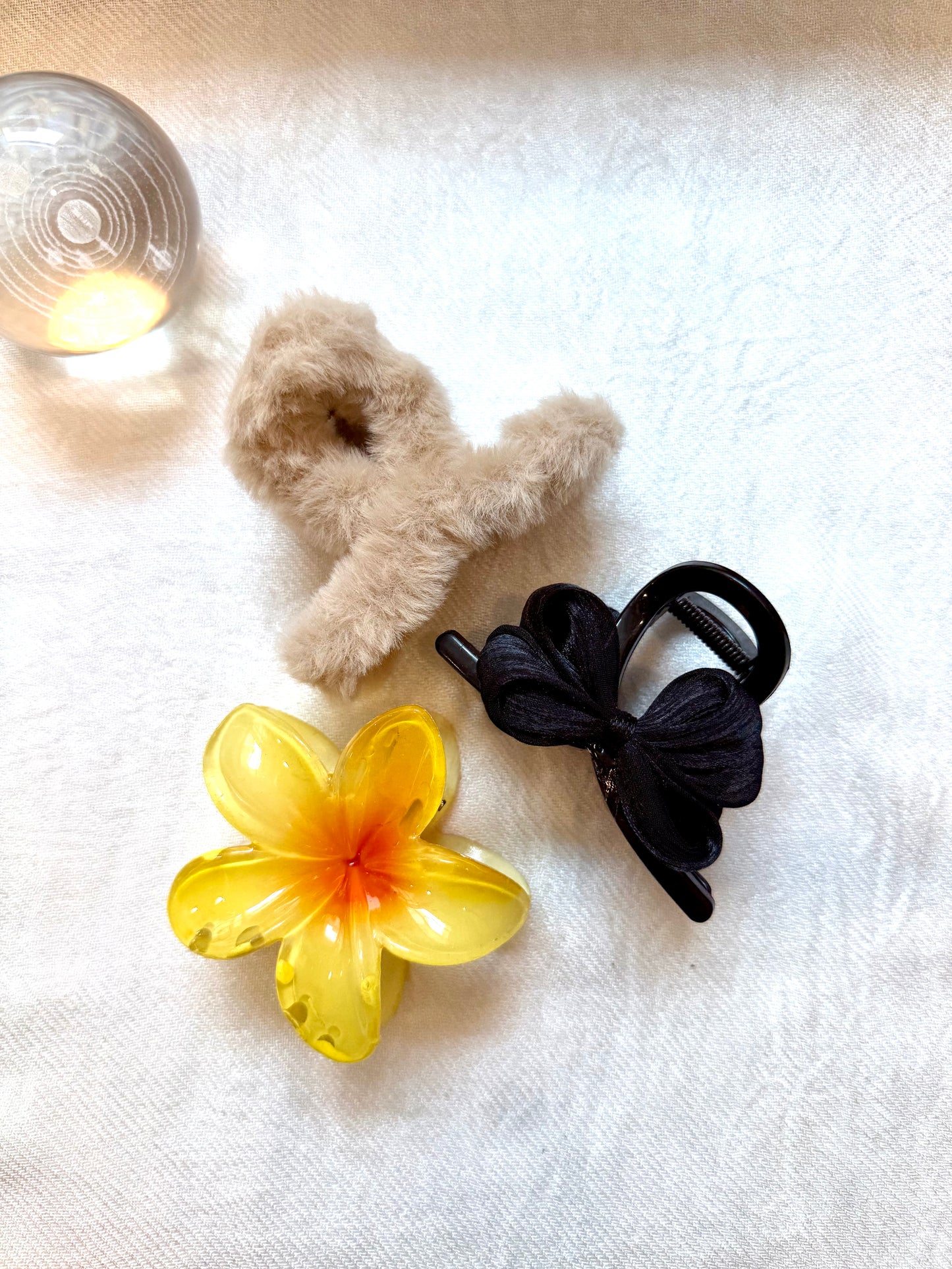 Soft Glam Hair Claw Clip - Combo (3 Pcs)
