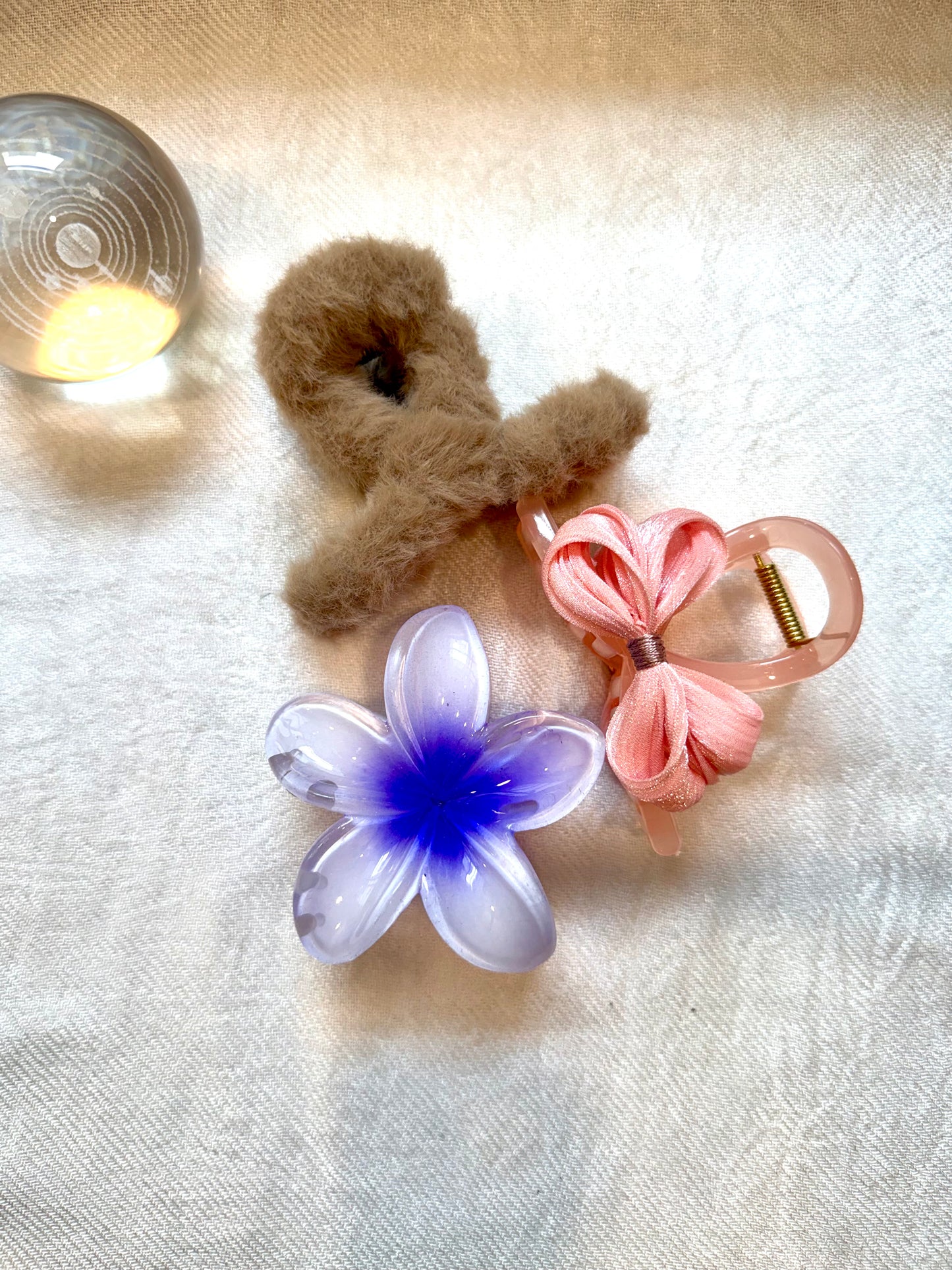 Soft Glam Hair Claw Clip - Combo (3 Pcs)