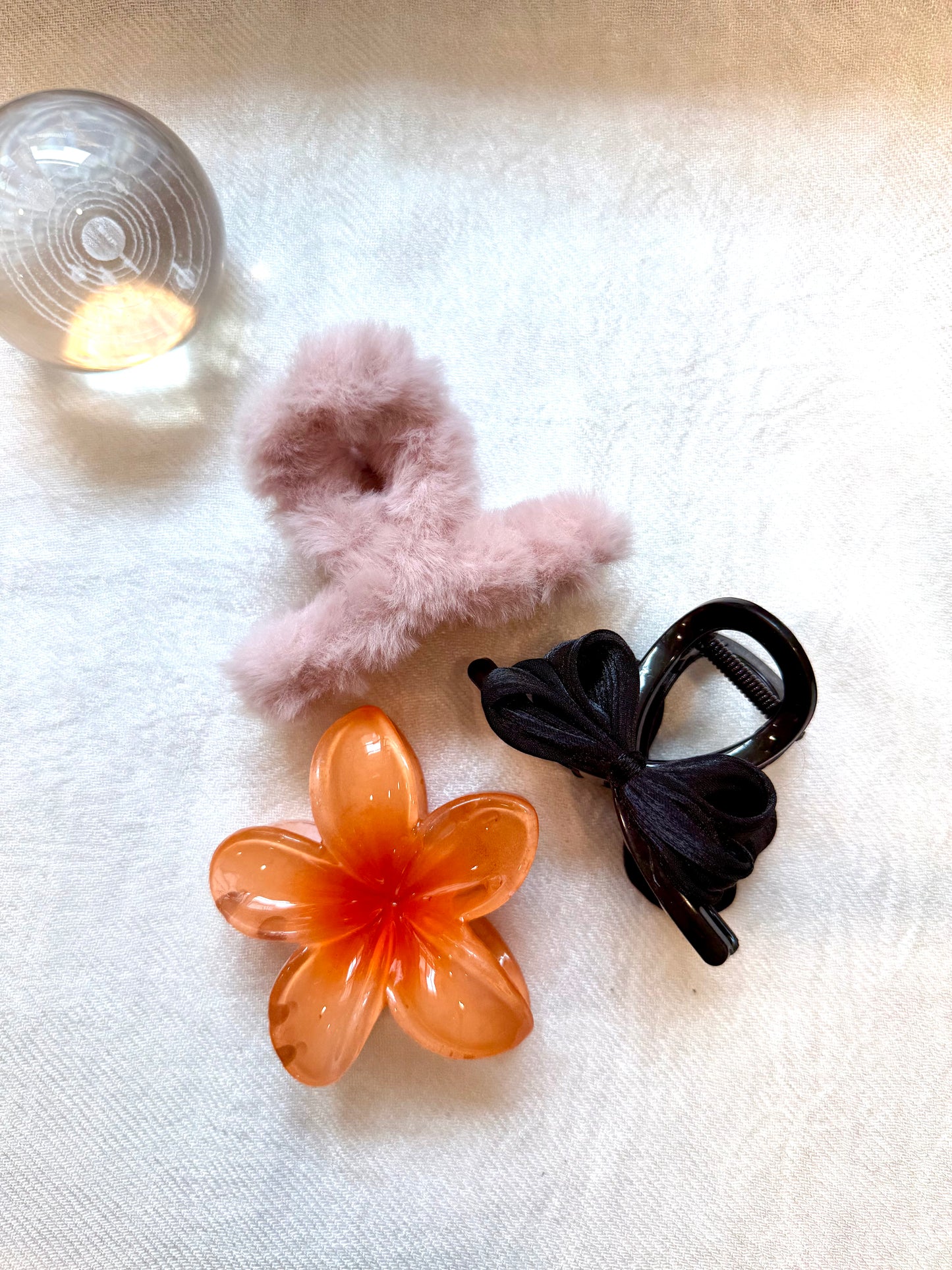 Soft Glam Hair Claw Clip - Combo (3 Pcs)