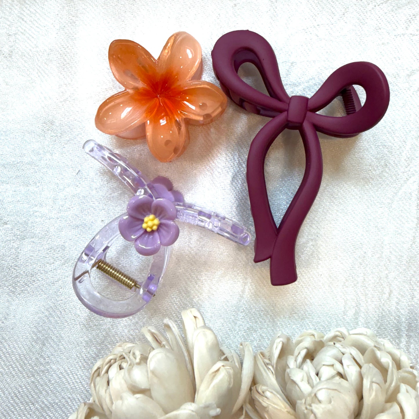 Aesthetic Hair Claw Clip - Combo (3 Pcs)