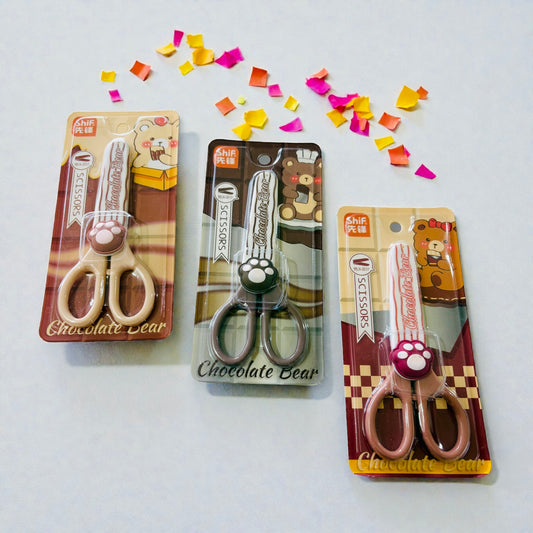 Chocolate Bear Paw Grip Scissors