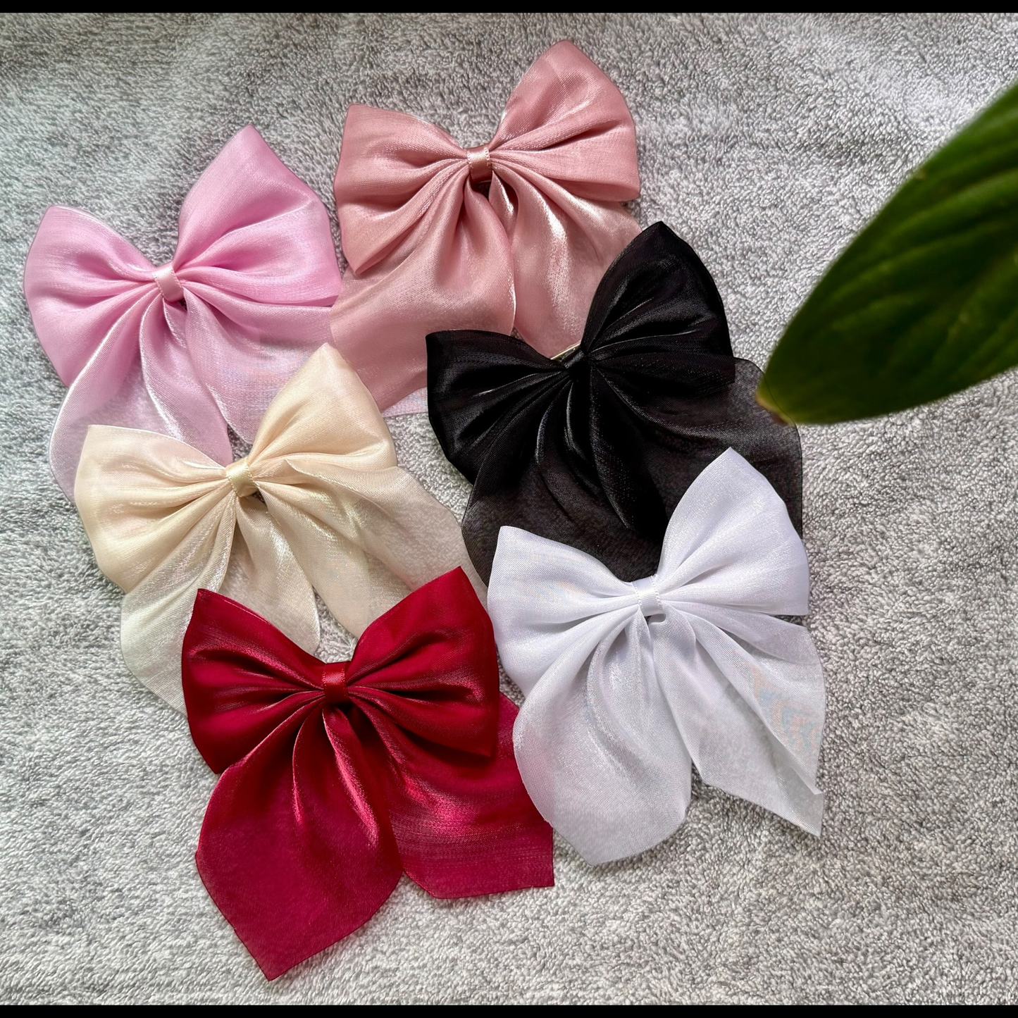 Elegant Sheer Organza Bow Hair Clips